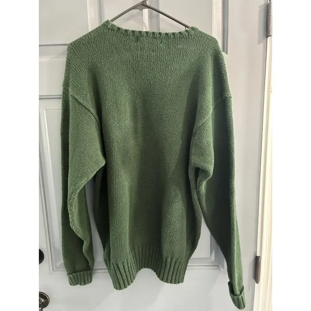 Vtg Ralph Lauren Polo Crew Neck Sweaters Red Stripped and Green Lot Of 2 Sz XXL - Picture 8 of 13